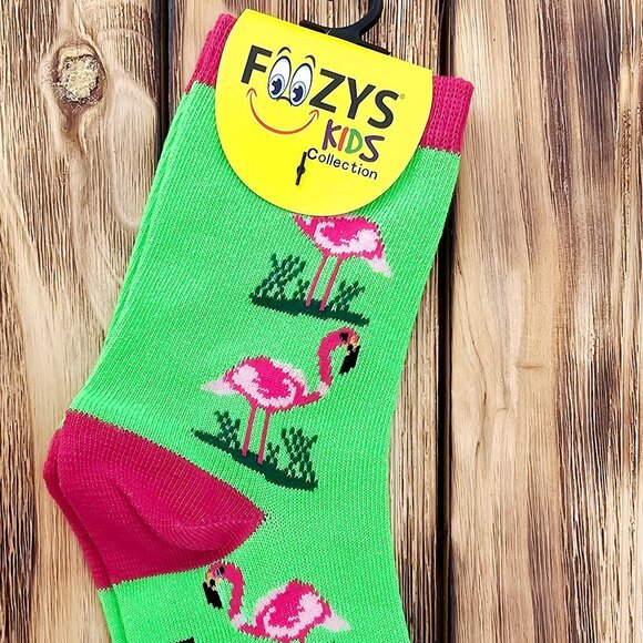 Kid's Foozys Socks - Flamingos - Picture 1 of 3